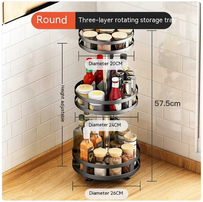 Rotating Spice Rack Organizer
