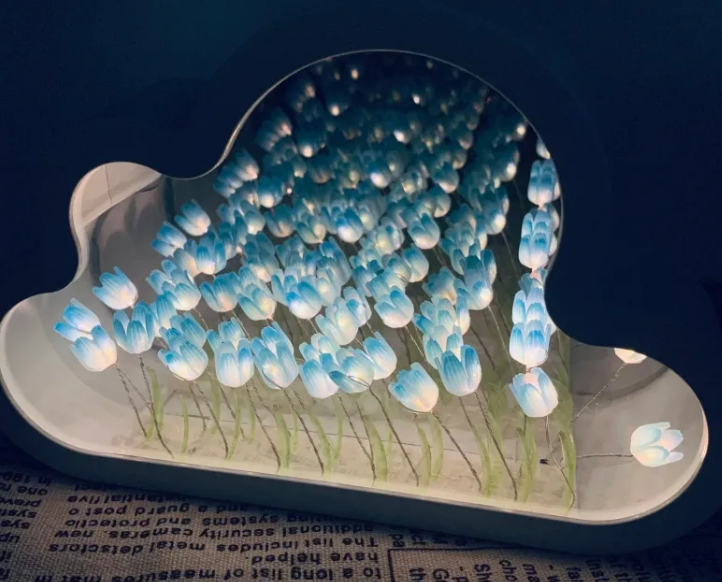 Cloud & Tulip Mirror Night Light