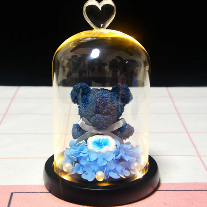 Rose Flower Teddy Bear Ornament