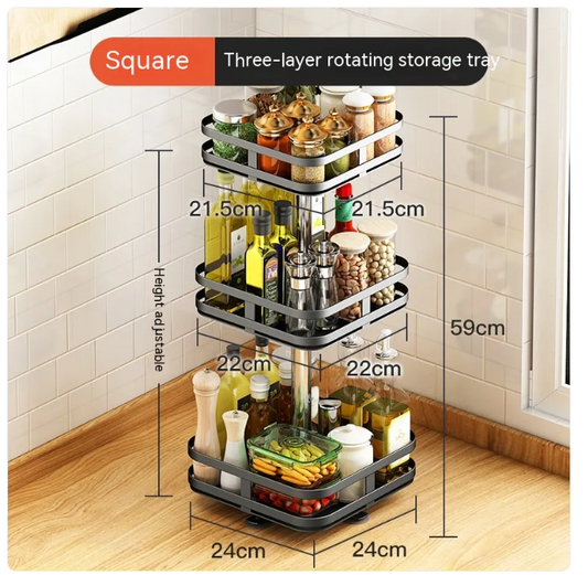 Rotating Spice Rack Organizer