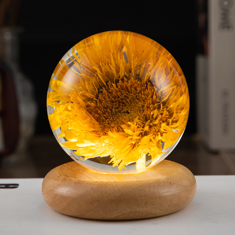 Flower Crystal Ball Night Light