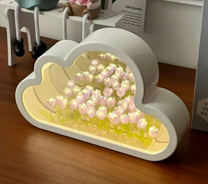 Cloud & Tulip Mirror Night Light