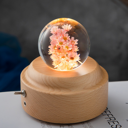 Flower Crystal Ball Night Light