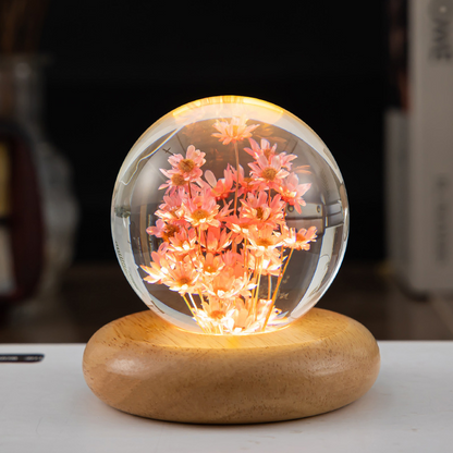 Flower Crystal Ball Night Light