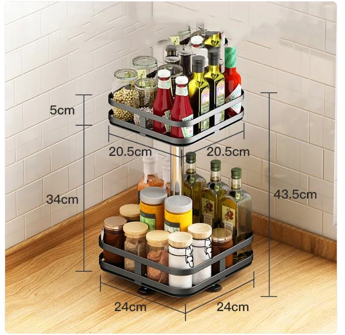Rotating Spice Rack Organizer
