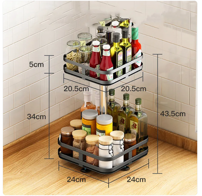 Rotating Spice Rack Organizer