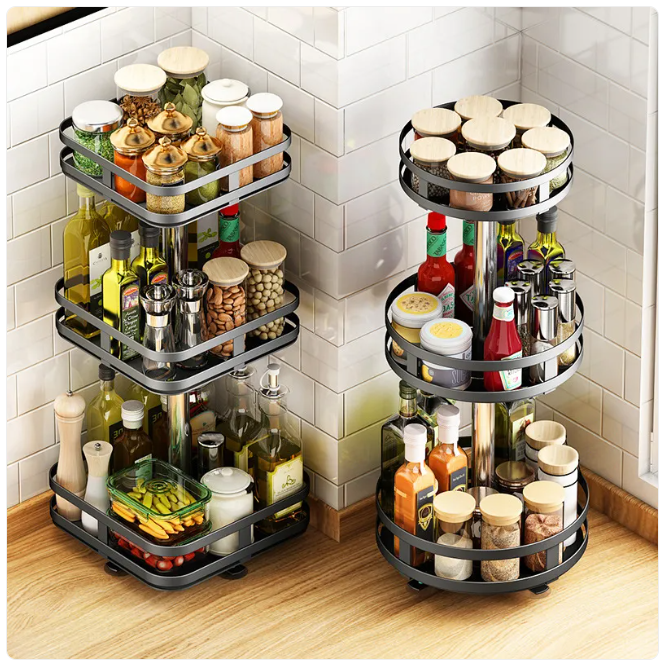 Rotating Spice Rack Organizer