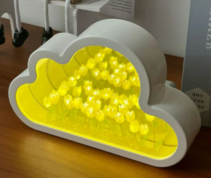 Cloud & Tulip Mirror Night Light