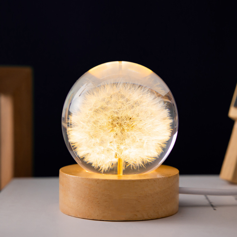 Flower Crystal Ball Night Light
