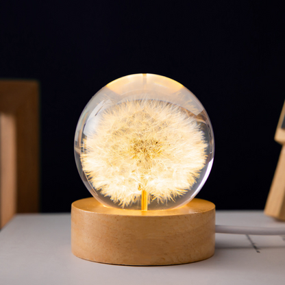 Flower Crystal Ball Night Light