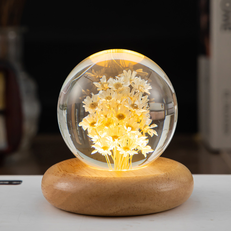 Flower Crystal Ball Night Light