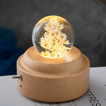 Flower Crystal Ball Night Light
