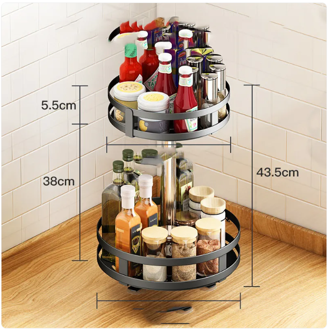 Rotating Spice Rack Organizer