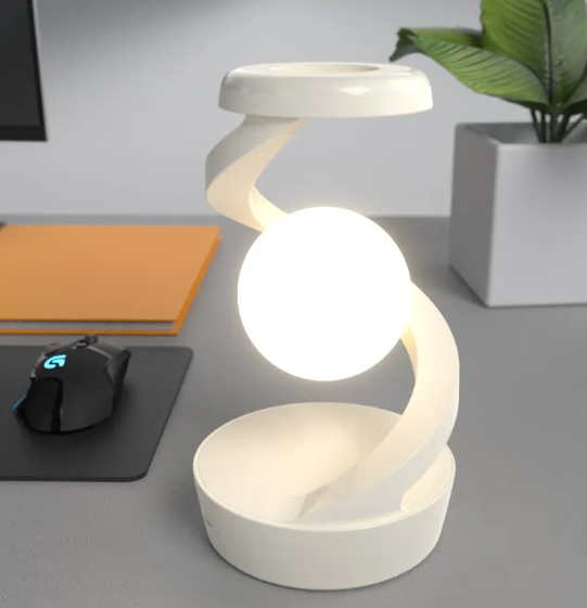Rotating Moon Lamp with Wireless Charger