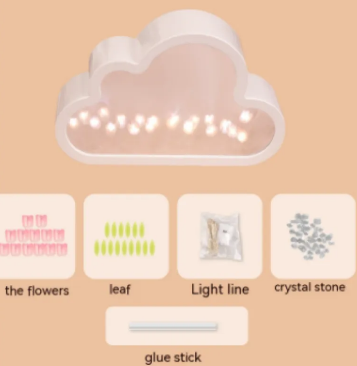 Cloud & Tulip Mirror Night Light