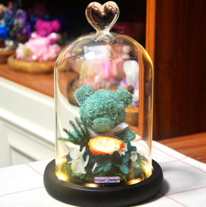 Rose Flower Teddy Bear Ornament