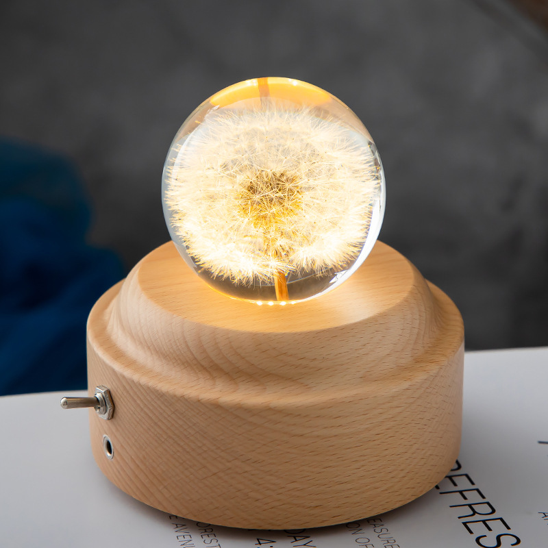 Flower Crystal Ball Night Light