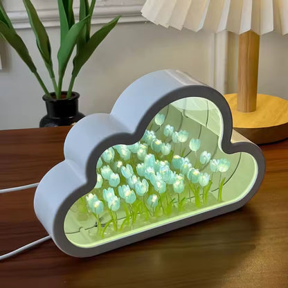 Cloud & Tulip Mirror Night Light